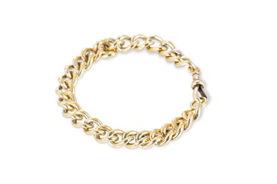 Lot 20 - A VINTAGE IRISH GOLD PLATED ON SILVER CURB...