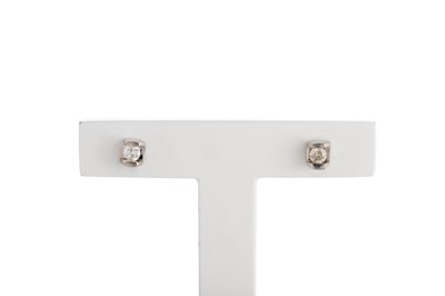 Lot 109 - A PAIR OF DIAMOND STUD EARRINGS, mounted in...
