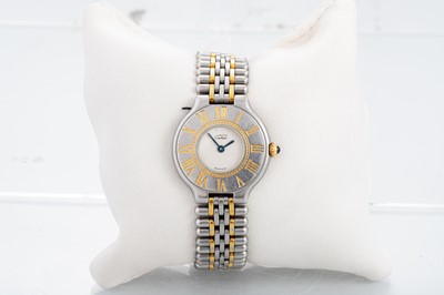 Lot 399 - A LADY'S MUST DE CARTIER WRISTWATCH, quartz...