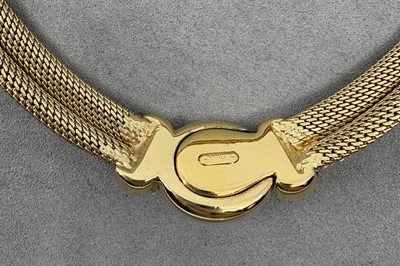 Lot 2 - A VINTAGE CHRISTIAN DIOR GOLD TONED NECKLACE,...