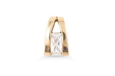 Lot 6 - A PAIR OF 9CT GOLD GEM SET EARRINGS, a 9ct...