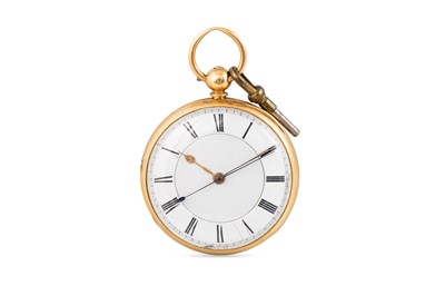 Lot 404 - AN 18CT GOLD GENT'S POCKET WATCH, 103.8 g. total