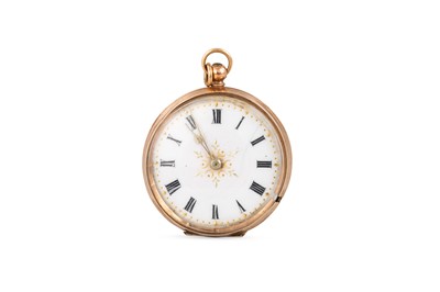 Lot 405 - A 9CT GOLD LADY'S POCKET WATCH, 25 g. total