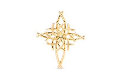 Lot 150 - AN IMPRESSIVE 18CT GOLD OPEN CRUCIFIX PENDANT,...