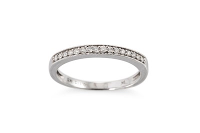 Lot 361 - A DIAMOND BAND RING, mounted in 9ct white gold,...