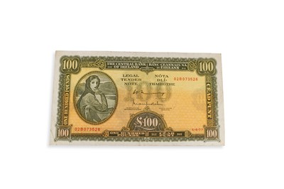 Lot 443 - A £100 LADY LAVERY IRISH BANKNOTE, date 4.4.77,...