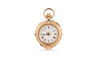 Lot 424 - AN ANTIQUE LADY'S 14CT GOLD FOB WATCH,...