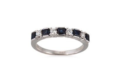 Lot 183 - A SAPPHIRE AND DIAMOND RING, mounted in 18ct...