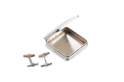 Lot 13 - A STERLING SILVER VESTA CASE, together with a...