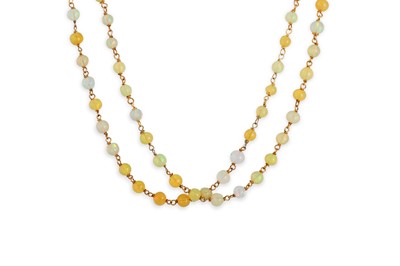 Lot 200 - AN ETHIOPIAN OPAL AND DIAMOND NECKLACE, of...