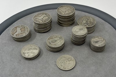 Lot 448 - A MIXED BAG OF 75 % SILVER IRISH COINS,...