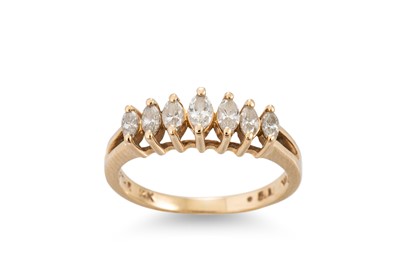 Lot 157 - A GRADUATED FIVE STONE DIAMOND RING, the...