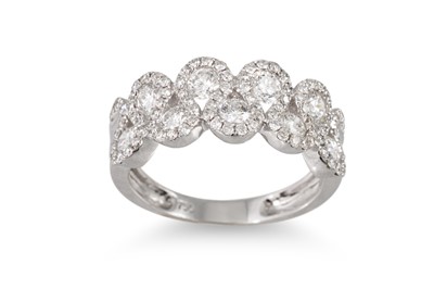 Lot 226 - A DIAMOND DRESS RING, mounted in 18ct white...