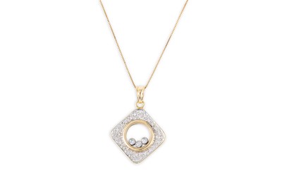 Lot 227 - A DIAMOND PENDANT, the pavé set diamond...