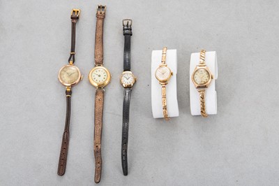 Lot 457 - A COLLECTION OF VINTAGE WATCHES, one 18ct gold...