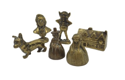 Lot 516 - A COLLECTION OF MINIATURE BRASS FIGURES, to...