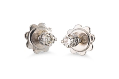 Lot 223 - A PAIR OF DIAMOND STUD EARRINGS, mounted in...