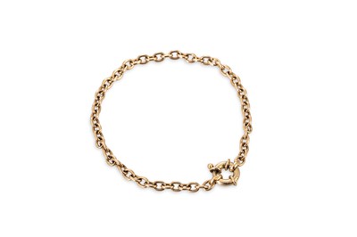 Lot 26 - A HEAVY BELCHER LINK NECK CHAIN AND BRACELET,...