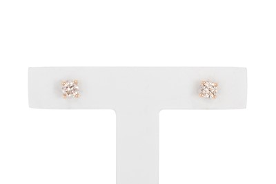 Lot 179 - A PAIR OF DIAMOND STUD EARRINGS, mounted in...