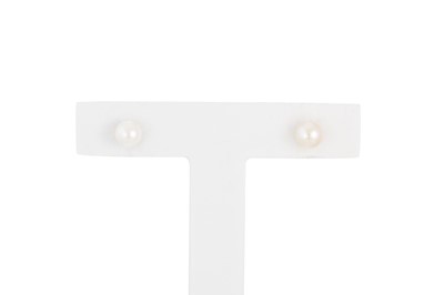 Lot 51 - A PAIR OF CULTURED PEARL EARRINGS, mounted in...