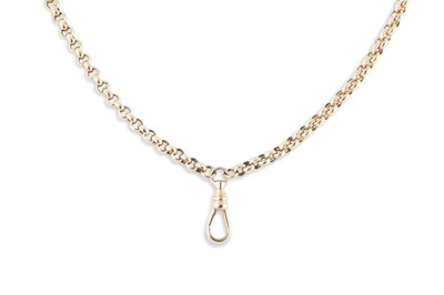 Lot 328 - A 9CT YELLOW GOLD BELCHER LINK NECK CHAIN, ca...