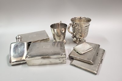 Lot 504 - A COLLECTION OF PERIOD STERLING SILVER,...