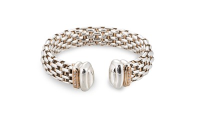 Lot 305 - A FOPE SILVER "NOVENCENTO" OPEN CUFF BRACELET,...
