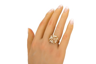 Lot 40 - A SEED AND PEARL DRESS RING, mounted in 18ct...