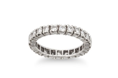 Lot 282 - A DIAMOND FULL BANDED ETERNITY RING, the...