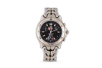 Lot 452 - A GENT'S TAG HEURE WRISTWATCH, multi-dial,...