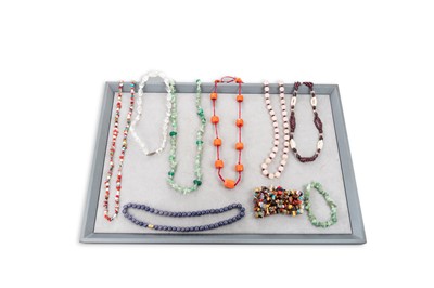 Lot 510 - A INTERESTING COLLECTION OF SEMI-PRECIOUS...