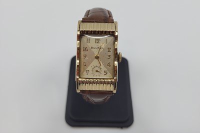 Lot 431 - A BULOVA TANK UNISEX WRISTWATCH, Arabic...