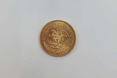 Lot 455 - A 1959 MEXICO 20 PESO 0.48 TROY OZ GOLD COIN,...