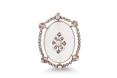 Lot 293 - AN EARLY 20TH CENTURY ROCK CRYSTAL AND DIAMOND...