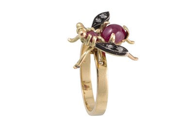 Lot 341 - A RUBY AND DIAMOND DRESS RING, in the form of...