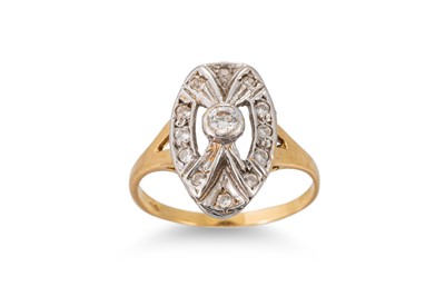 Lot 342 - A STONE SET RING, in 18ct yellow gold, 3.3 g.,...