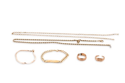 Lot 9 - VARIOUS GOLD ITEMS, for re-cycling, 34 g.