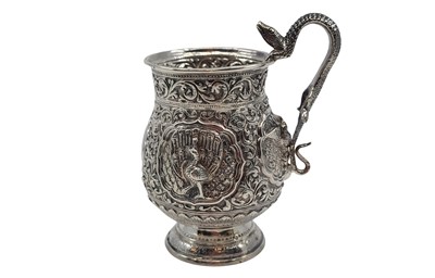 Lot 491 - A LATE 19TH CENTURY ANGLO-INDIAN SILVER...