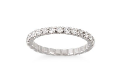 Lot 153 - A DIAMOND FULL BANDED ETERNITY RING. Estimated:...