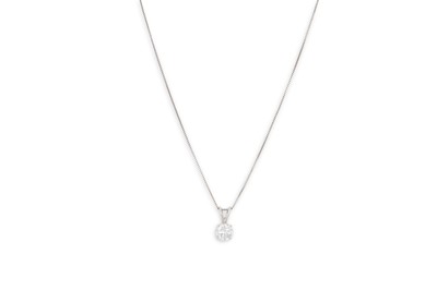 Lot 174 - A DIAMOND PENDANT, the brilliant cut diamond...