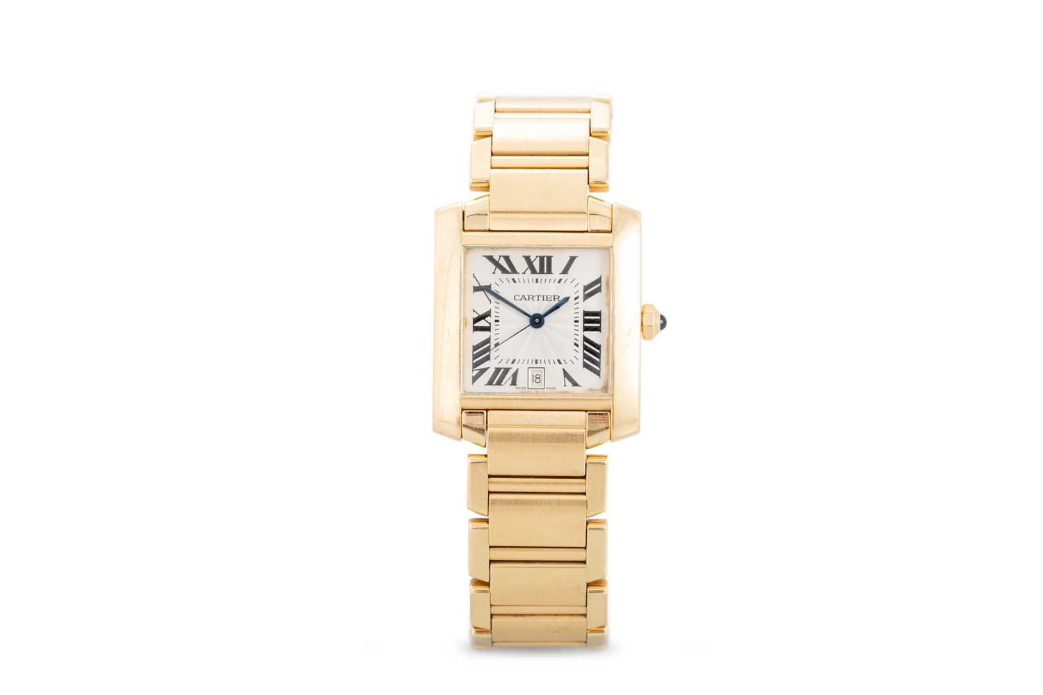 Lot 413 - A GENT'S 18CT YELLOW GOLD CARTIER TANK...