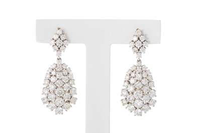 Lot 300 - A PAIR OF DIAMOND EARRINGS, the brilliant cut...