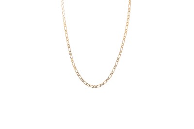 Lot 250 - A GOLD CHAIN, with lobster claw clasp, 9ct...