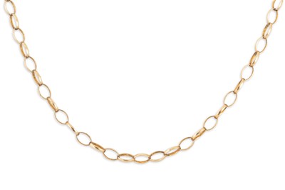 Lot 229 - A 9CT YELLOW GOLD NECK CHAIN, ca 24" long, 6.4 g.