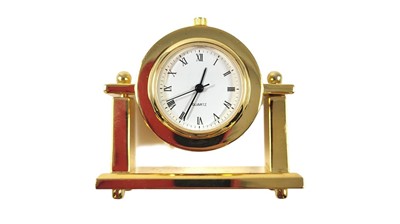 Lot 234 - A MODERN MINIATURE QUARTZ CLOCK, boxed, approx...