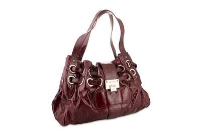 Lot 526 - A JIMMY CHOO 'RIMONA' SHOULDER BAG, patent red...
