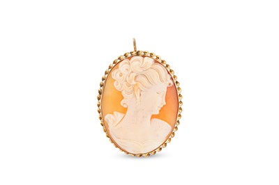 Lot 258 - A 10CT GOLD FRAMED CAMEO BROOCH, oval form