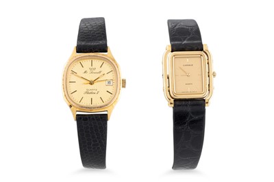 Lot 391 - A LADY'S GOLD-PLATED GLYCINE WRISTWATCH,...