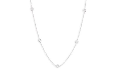 Lot 239 - A DIAMOND SET CHAIN, the round brilliant cut...