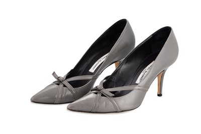 Lot 520 - A PAIR OF MANOLO BLAHNIK HIGH HEELED SHOES,...